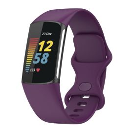 SILICONE Cinturino di ricambio per Fitbit Charge 6 / Charge 5 viola scuro