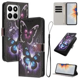 Custodia a portafoglio ART per Honor 400 Smart 5G / Honor X7d BUTTERFLIES