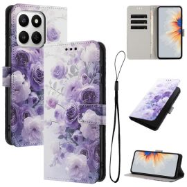 Custodia a portafoglio ART per Honor 400 Smart 5G / Honor X7d PURPLE ROSE