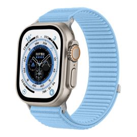 xDfind Cinturino di ricambio in NYLON per Apple Watch 44 / 45 / 46 / 49mm azzurro