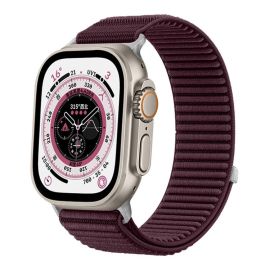 Cinturino di ricambio in nylon xDfind per Apple Watch 38 / 40 / 41 / Apple Watch 10 / 11 42mm bordeaux