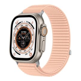 xDfind Cinturino di ricambio in nylon per Apple Watch 38 / 40 / 41 / Apple Watch 10 / 11 42 mm rosa chiaro