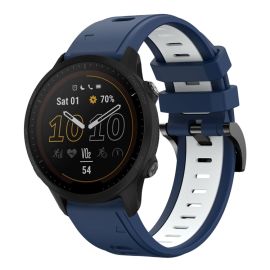 SPORTY Cinturino di ricambio in silicone per Garmin Forerunner 955 BLUE-WHITE