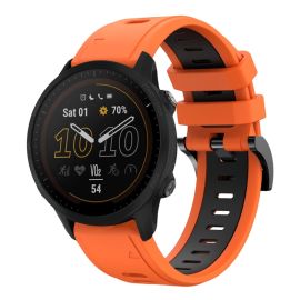 SPORTY Cinturino di ricambio in silicone Garmin Forerunner 955 ARANCIO-BLACK