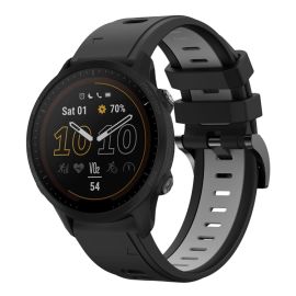 SPORTY Cinturino di ricambio in silicone Garmin Forerunner 955 BLACK-GREY