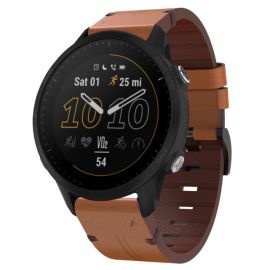 LEATHER Cinturino in pelle marrone scuro per Garmin Forerunner 955