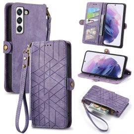 Custodia a portafoglio GEOM per Samsung Galaxy S21 5G viola