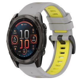 SPORTS Cinturino in silicone sostituibile Garmin Fenix 8 47mm grigio