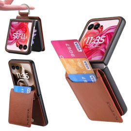CARD Custodia con scomparti per carte Motorola Razr 60 Ultra marrone