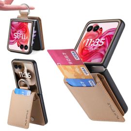 CARD Cover con scomparti per carte Motorola Razr 60 Ultra beige