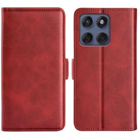 SIDE Custodia a portafoglio per Motorola Edge 60 / Edge 60 Fusion rossa