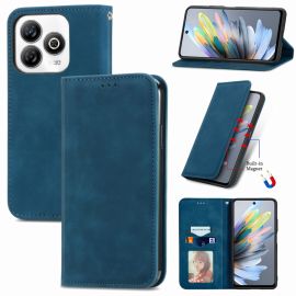 Custodia a libro MAGNETICA per ZTE Blade A75 blu