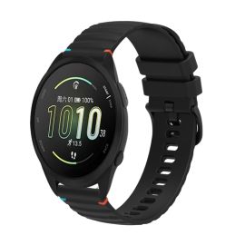 WAVY Cinturino in silicone per Garmin Forerunner 165 Musica nero