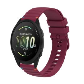 WAVY Cinturino in silicone per Garmin Forerunner 165 Musica bordeaux