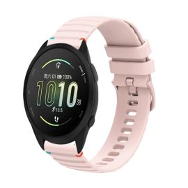 WAVY Cinturino in silicone per Garmin Forerunner 165 Musica rosa chiaro