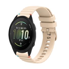 WAVY Cinturino in silicone per Garmin Forerunner 165 Musica beige