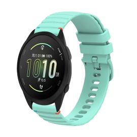 WAVY Cinturino in silicone per Garmin Forerunner 165 Musica verde chiaro