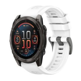 SILICONE Cinturino sostituibile per Garmin Fenix 8 47mm bianco