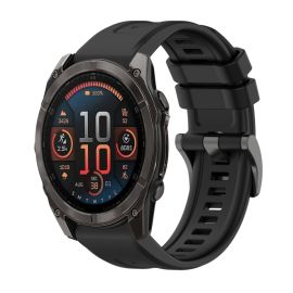 SILICONE Cinturino sostituibile per Garmin Fenix 8 47mm nero