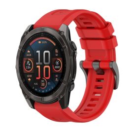 SILICONE Cinturino sostituibile per Garmin Fenix 8 47mm rosso