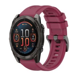 SILICONE Cinturino sostituibile per Garmin Fenix 8 47mm bordeaux