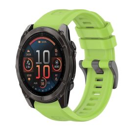 SILICONE Cinturino sostituibile per Garmin Fenix 8 47mm verde chiaro