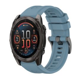 SILICONE Cinturino sostituibile per Garmin Fenix 8 47mm blu-grigio