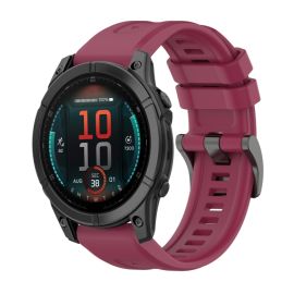 SILICONE Cinturino sostituibile per Garmin Fenix E 47mm bordeaux
