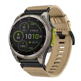 CANVAS Cinturino sostituibile per Garmin Fenix 8 47mm marrone chiaro