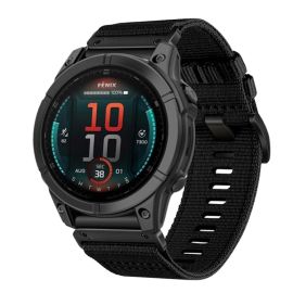 CANVAS Cinturino sostituibile per Garmin Fenix E 47mm nero