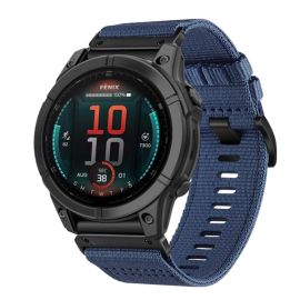 CANVAS Cinturino sostituibile per Garmin Fenix E 47mm blu