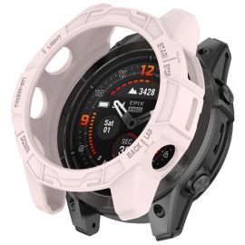 TPU HALF COVER Copertura per Garmin Fenix E 47mm rosa chiaro
