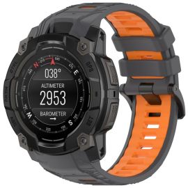 SPORT Cinturino intercambiabile in silicone Garmin Instinct 3 45mm GRIGIO ARANCIONE