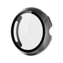 PC FULL COVER Cover in plastica con vetro per Google Pixel Watch 4 45mm grigio