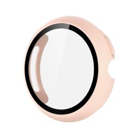 PC FULL COVER Cover in plastica con vetro per Google Pixel Watch 4 45mm rosa chiaro