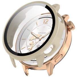 PC FULL COVER Cover in plastica con vetro per OnePlus Watch 3 43mm IVORY WHITE