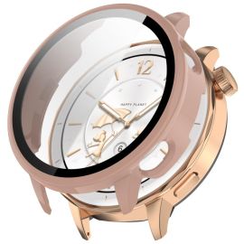 PC FULL COVER Cover in plastica con vetro per OnePlus Watch 3 43mm rosa