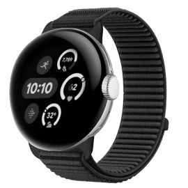 Cinturino di ricambio in NYLON per Google Pixel Watch / Pixel Watch 2 / Pixel Watch 3 41mm / Pixel Watch 4 41mm nero