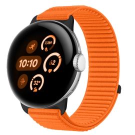 Cinturino di ricambio in NYLON per Google Pixel Watch / Pixel Watch 2 / Pixel Watch 3 41mm / Pixel Watch 4 41mm arancione
