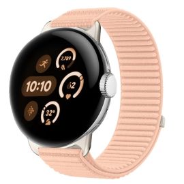Cinturino di ricambio in NYLON per Google Pixel Watch / Pixel Watch 2 / Pixel Watch 3 41mm / Pixel Watch 4 41mm rosa chiaro