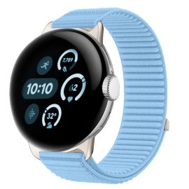 Cinturino di ricambio in NYLON per Google Pixel Watch / Pixel Watch 2 / Pixel Watch 3 41mm / Pixel Watch 4 41mm azzurro