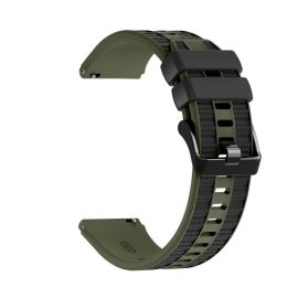 SPORTY Cinturino in silicone intercambiabile Huawei Watch Ultimate 2 verde-nero