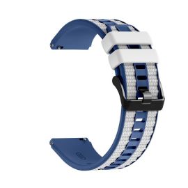 SPORTY Cinturino in silicone sostituibile Huawei Watch Ultimate 2 blu-bianco
