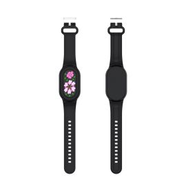 CARTOON Cinturino in silicone per bambini per Samsung Galaxy SmartTag 2 BLACK FLOWER