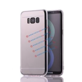 Custodia in silicone a specchio Samsung Galaxy S8 Plus argento