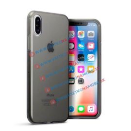 Cover in silicone Apple iPhone X / XS grigia