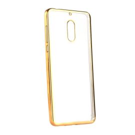 METALLIC Custodia in silicone per Nokia 6 color oro