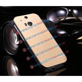 HlinĆkový kryt HTC One M8 zlatý