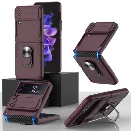 GKK RING Cover protettiva con supporto Samsung Galaxy Z Flip 4 5G bordeaux