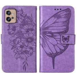 ART BUTTERFLY Custodia a portafoglio Motorola Moto G32 viola